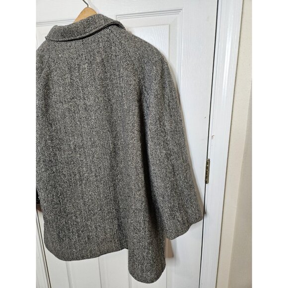 Herman Kay Wool Pea Coat Jacket Gray 3 Button Closure USA VINTAGE 90S 22wp USA - Picture 8 of 12